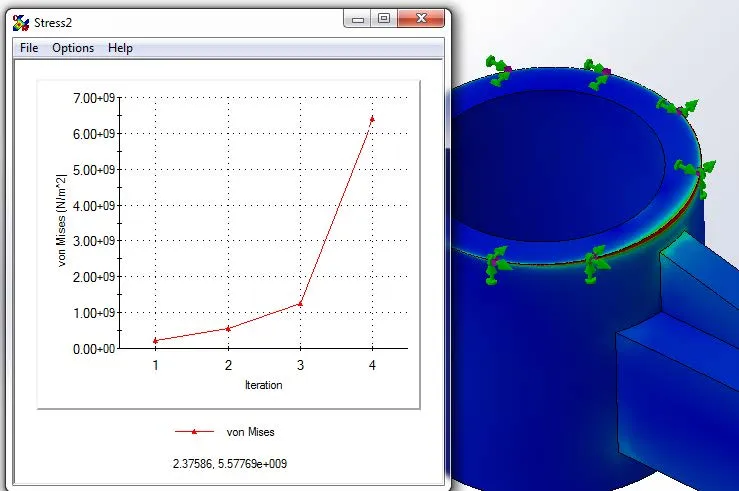 Fixture on Edge Avoiding Singularities in SOLIDWORKS Simulation