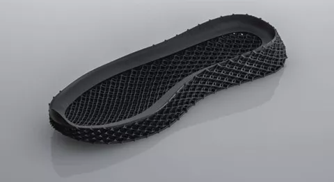 Black coated sole printed with EL 60 on Origin One 3D Printer