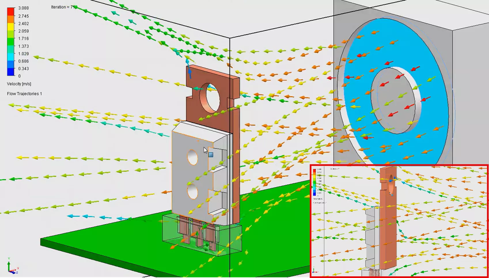 Flow Trajectories in SOLIDWORKS Flow Simualtion