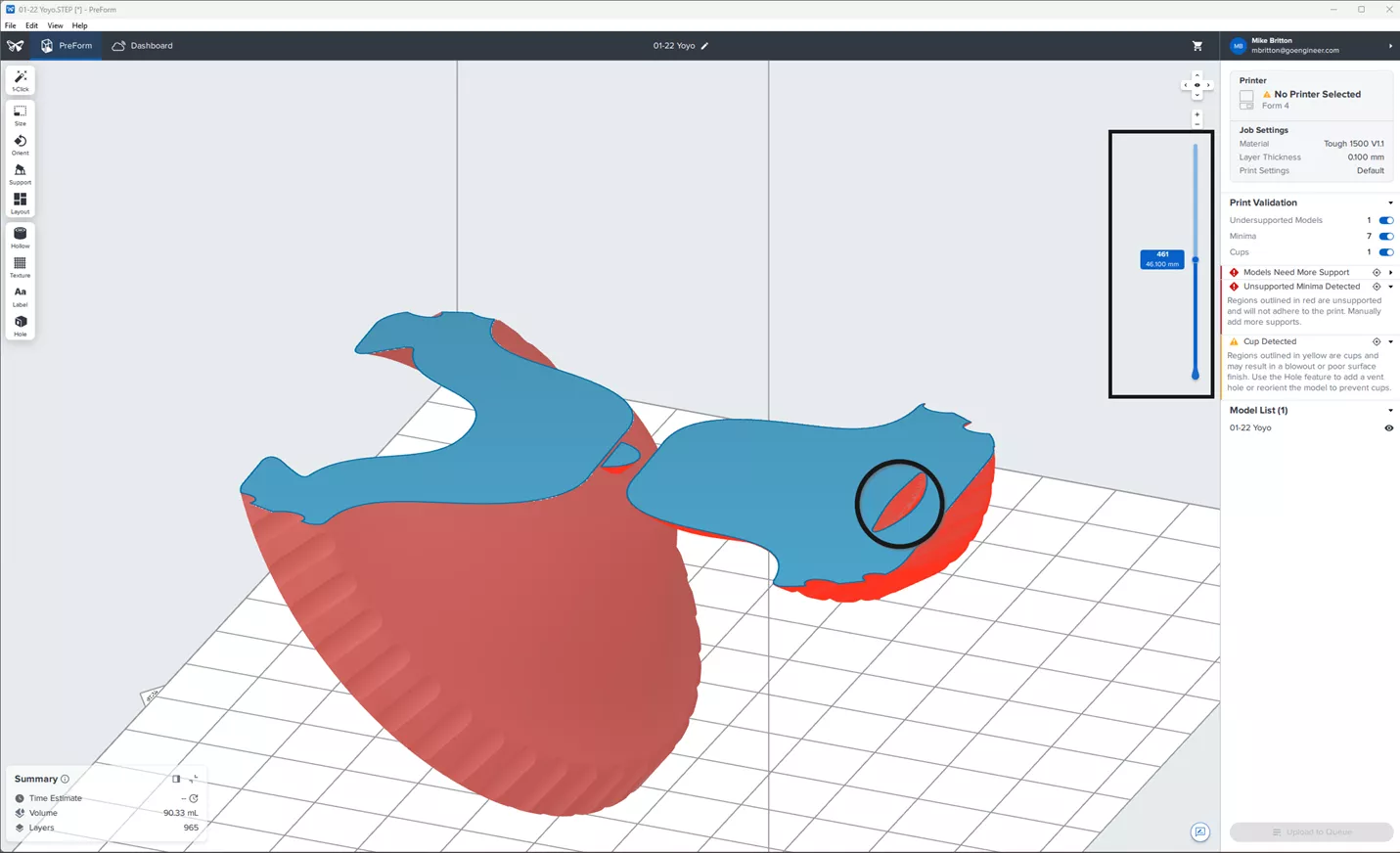 Adjusting Layer Height in Formlabs PreForm Software