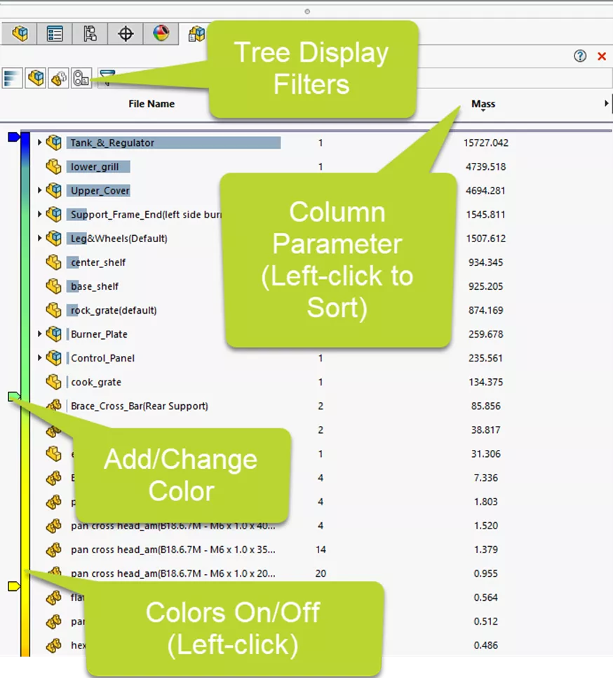 Main Functions & Settings of SOLIDWORKS Assembly Visualization Tool