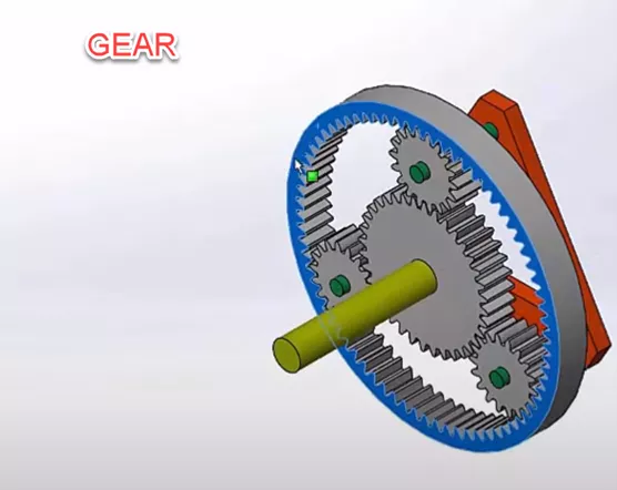 Example of a Gear Mate in SOLIDWORKS