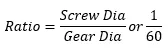 Gear Ratio Equation
