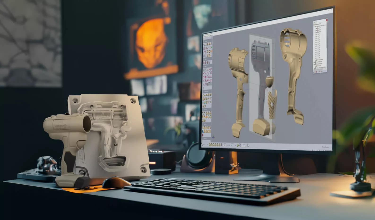 Industrial part designed in Geomagic Freeform