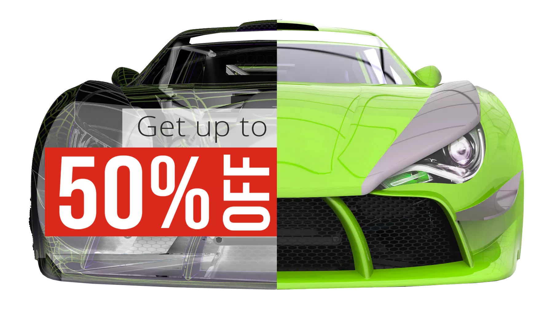 Get up to 50% Off SOLIDWORKS for a limited time half car