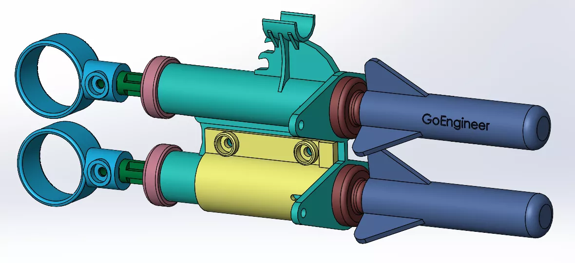 Updated SOLIDWORKS assembly with a component modified using Make Independent.