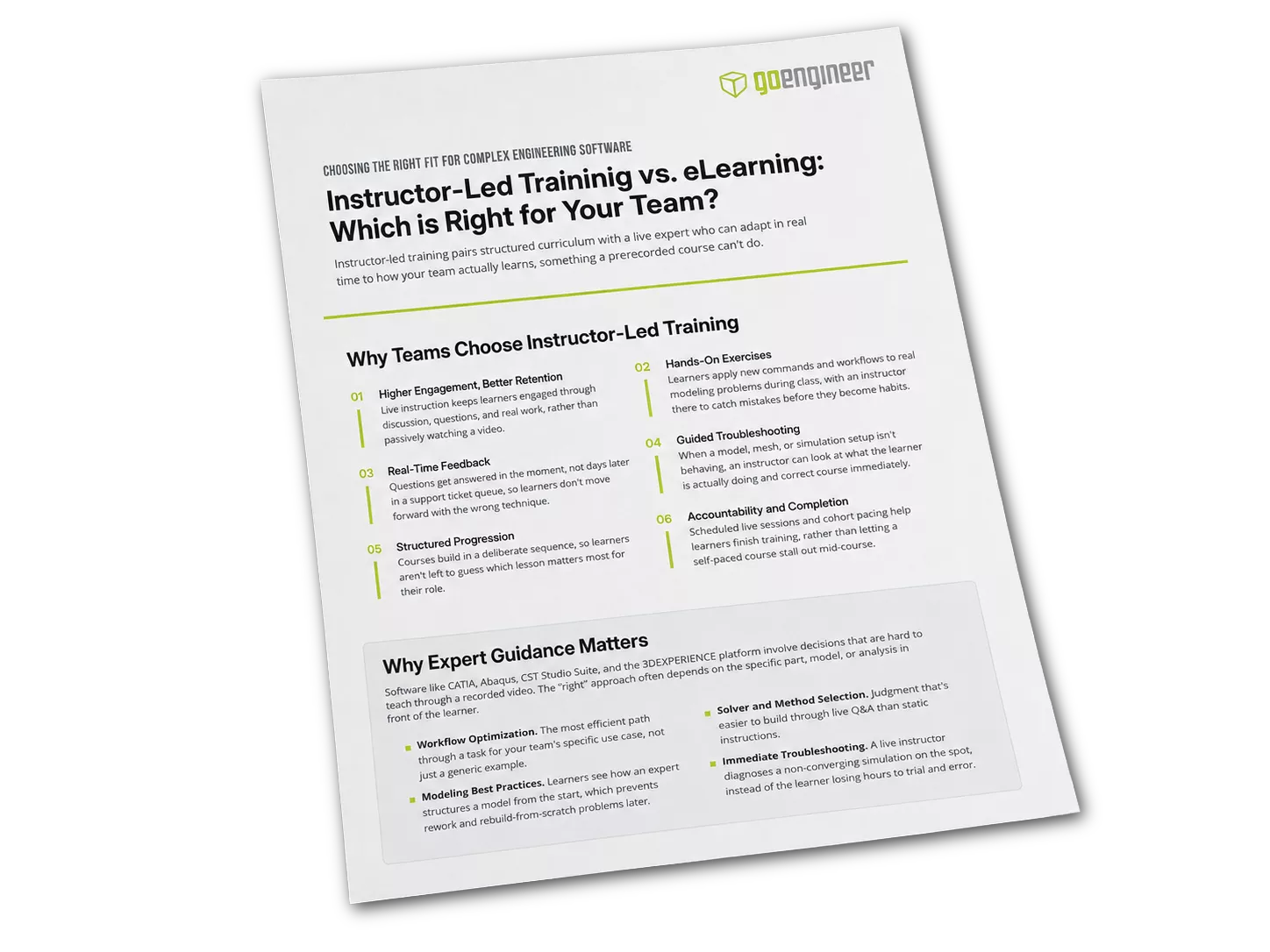 Instructor-Led Training vs. eLearning Comparison Guide