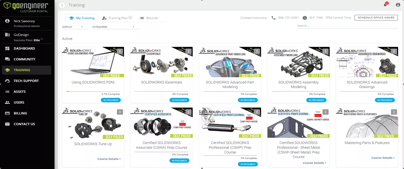 SOLIDWORKS Self-Paced Training Options Available for GoEngineer Customers