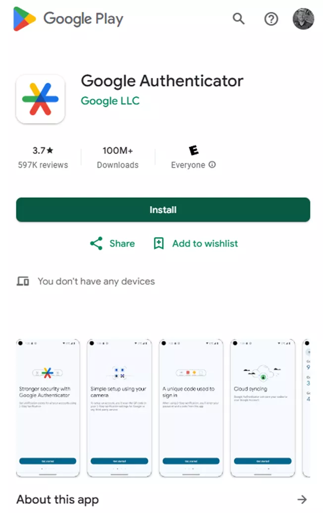 Google Authenticator App