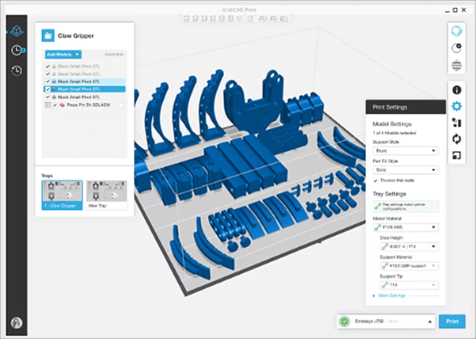 GrabCAD Print Pro Job Management Capabilities