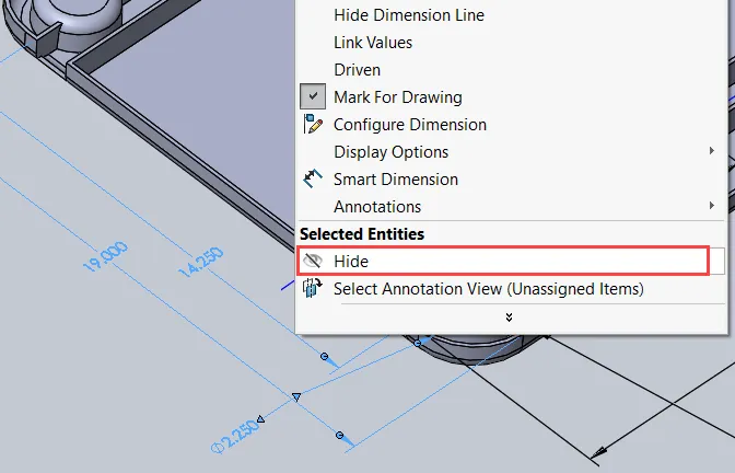 Easy Way to Hide/Show SOLIDWORKS Dimensions at Part Level