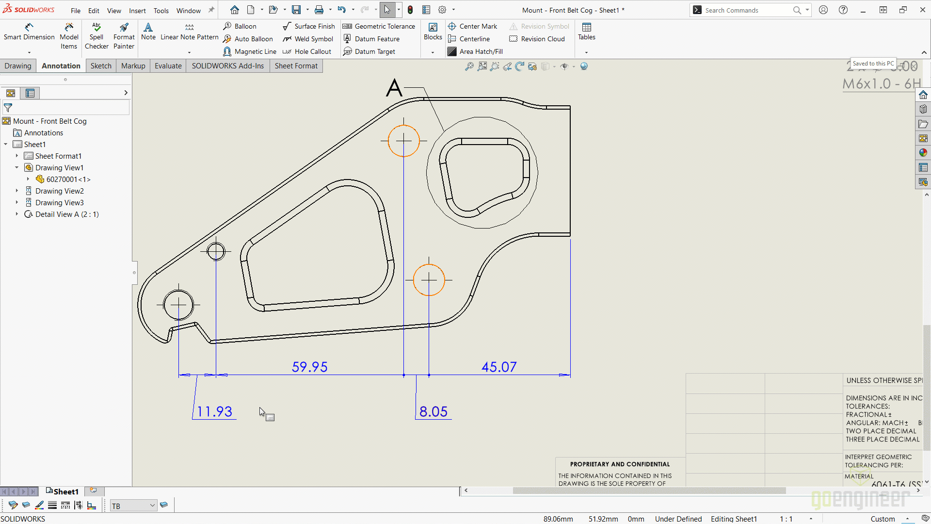 Highlight Dimensions in SOLIDWORKS Drawings 2024