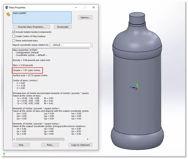 How to Calculate Volume in SOLIDWORKS 