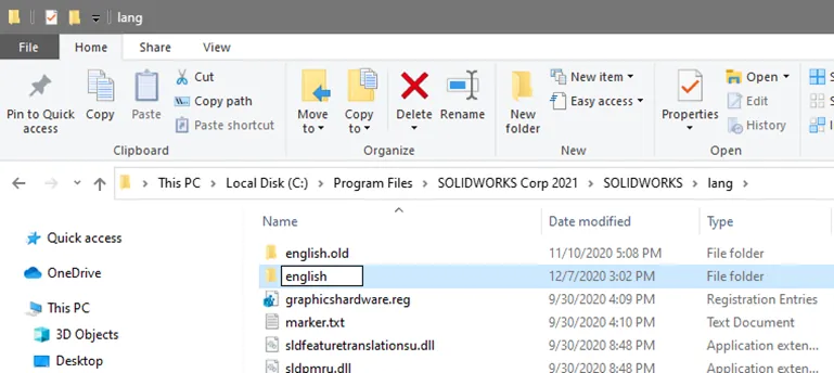 How to Change a Language in SOLIDWORKS 2021