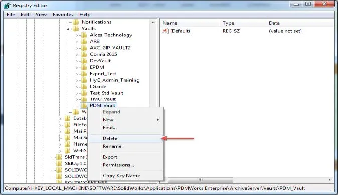 How to Remove a SOLIDWORKS PDM Orphan Vault