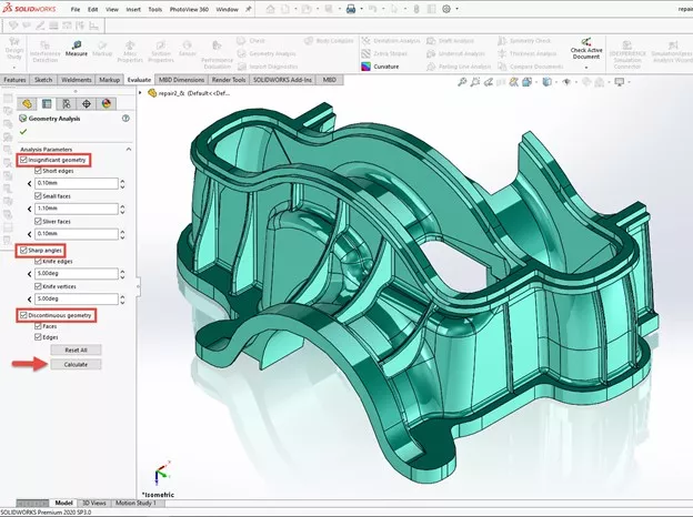 How to use Geometry Analysis in SOLIDWORKS