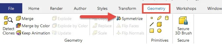 How to use Symmetrize in SOLIDWORKS Composer