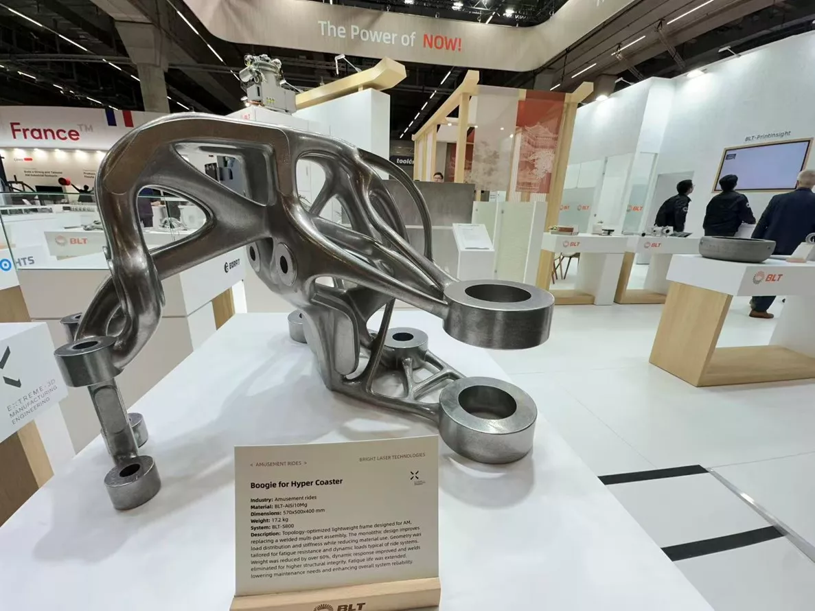 Hyper Coaster Bogie Part Printed on a BLT 3D Printer