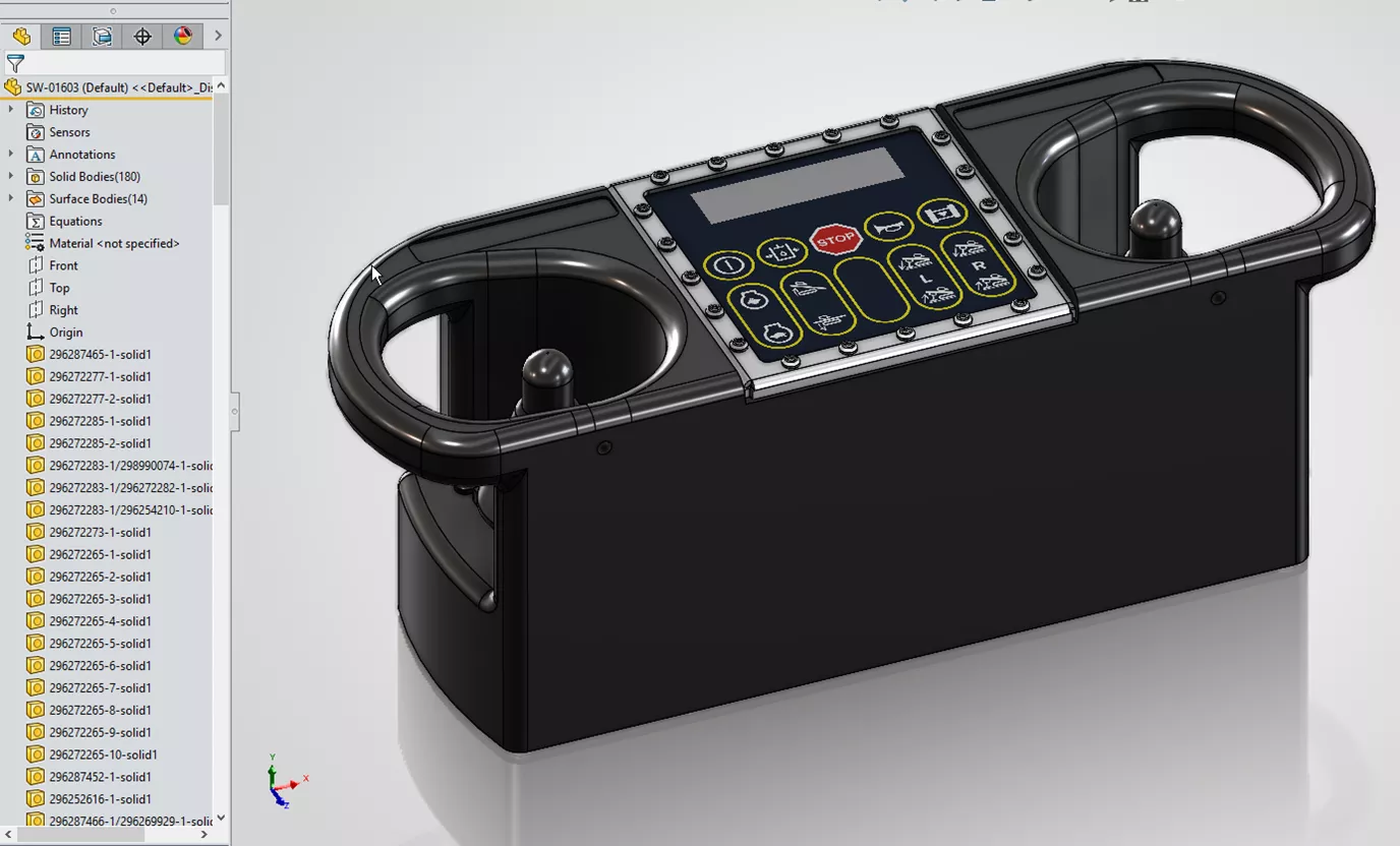 Imported Bodies in a SOLIDWORKS 2026 Part