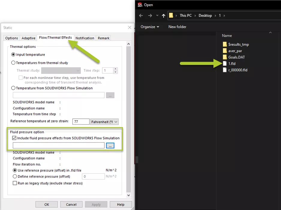 Include Fluid Pressure Effects Option in SOLIDWORKS Flow Simulation 