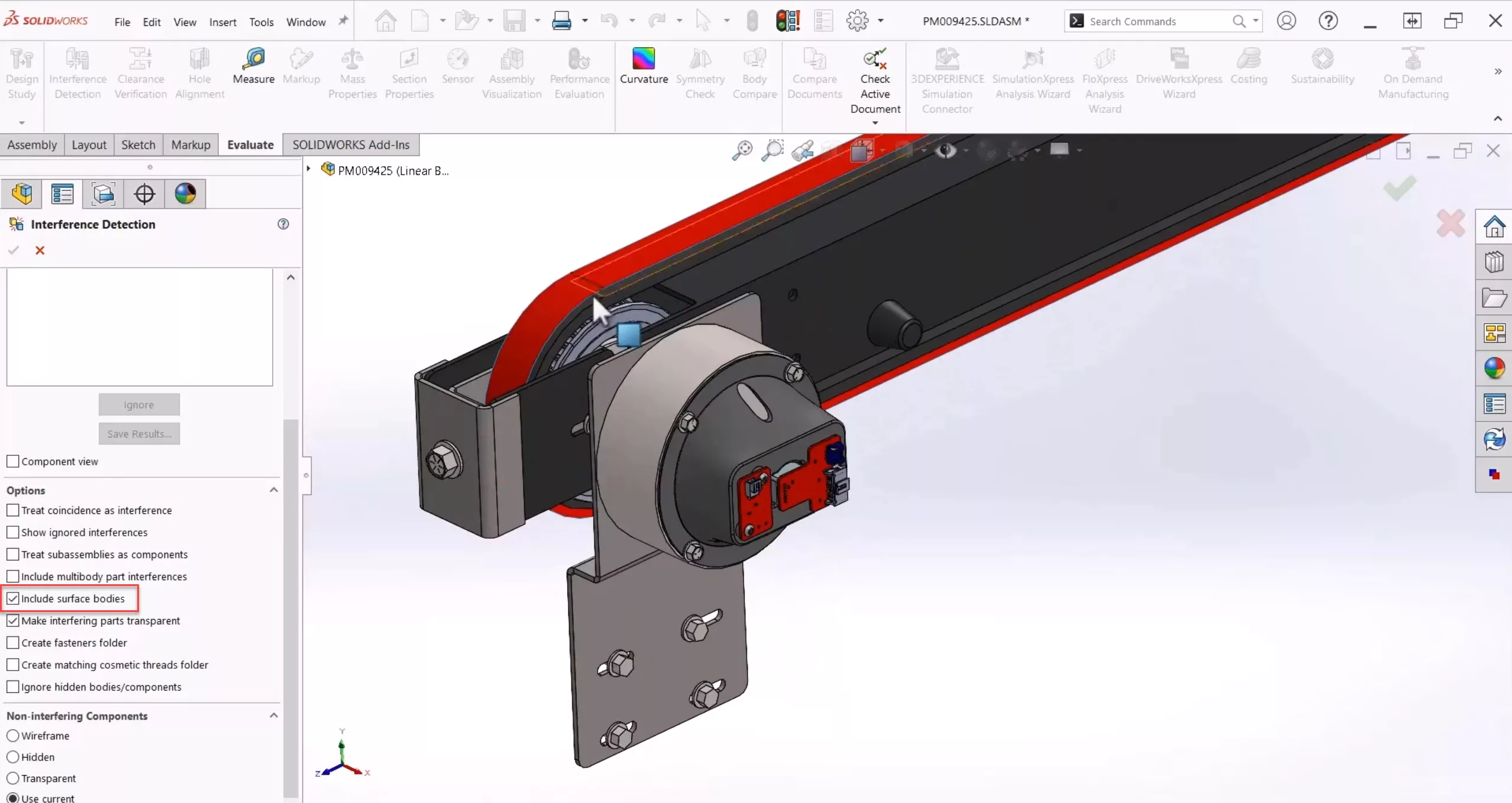 Include Surface Bodies Option in SOLIDWORKS 2025