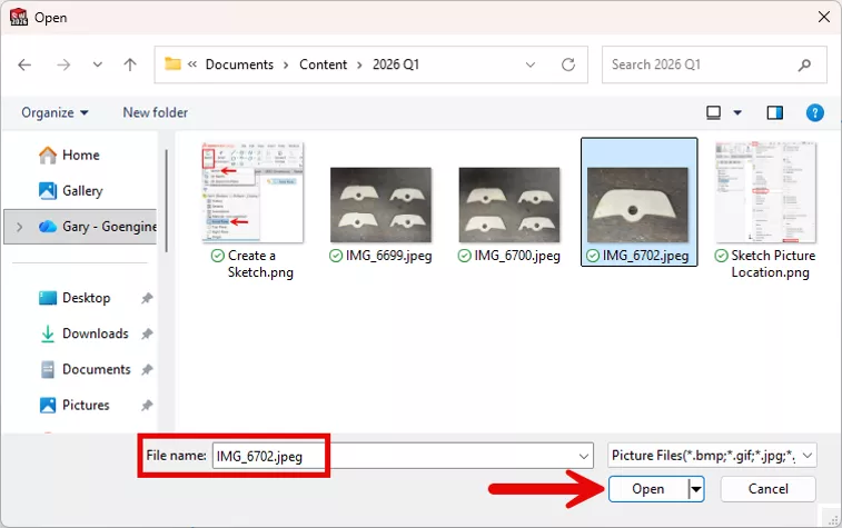 Insert Picture Into SOLIDWORKS