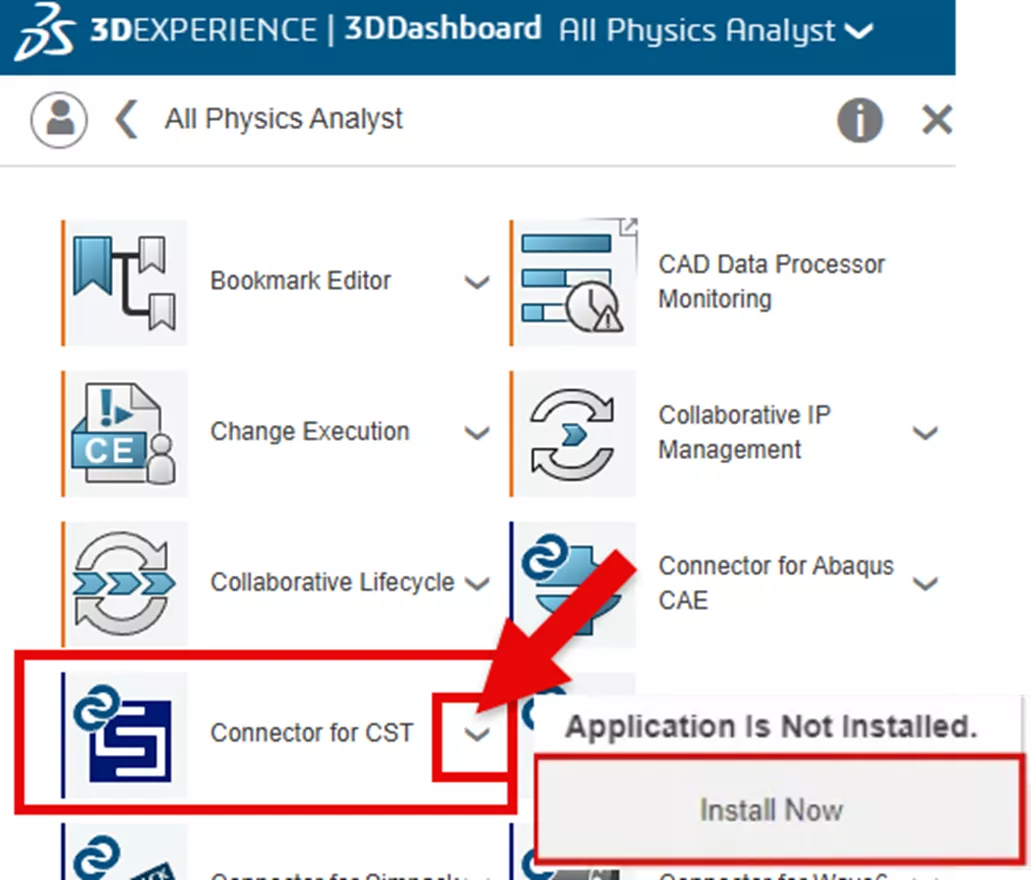 Install the 3DEXPERIENCE Connector for CST