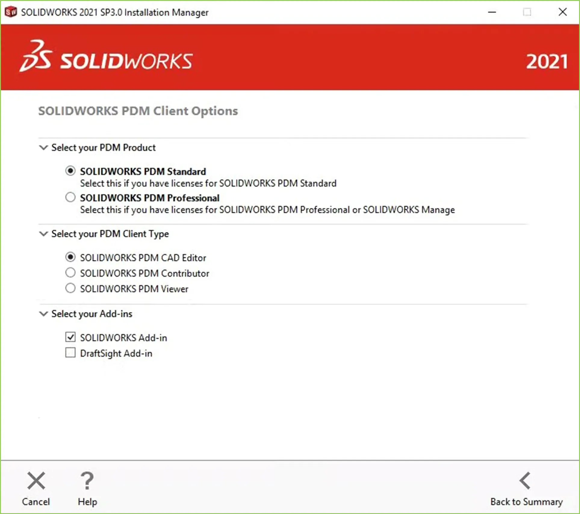 Installation for SOLIDWORKS PDM CAD Editors
