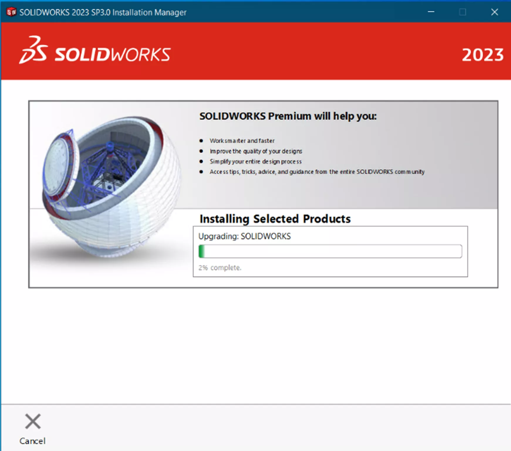 Install Selected SOLIDWORKS 2023 Products 