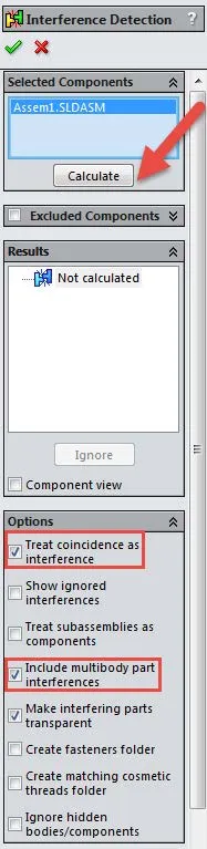 Interference Detection in SOLIDWORKS Flow Simulation