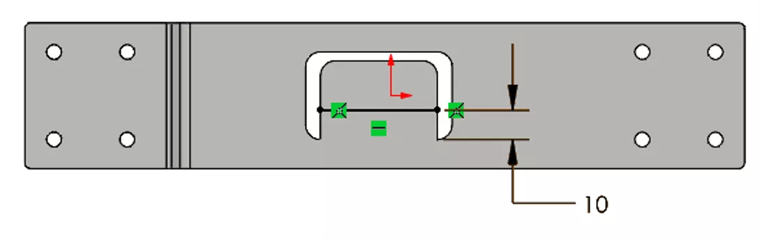 Define Second Jog Location in SOLIDWORKS Sheet Metal 