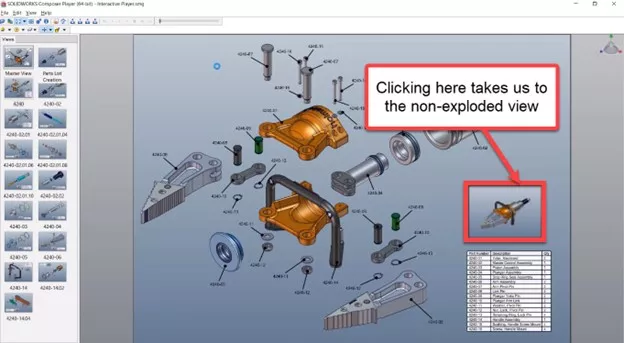 Model with Exploded View in SOLIDWORKS Composer