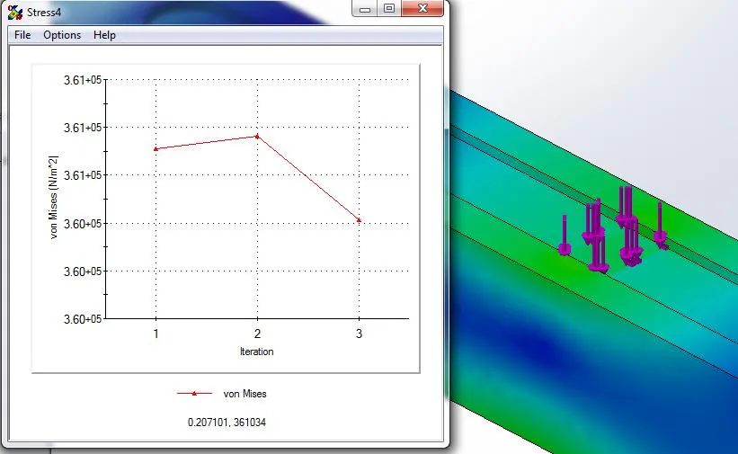 Load on Area Avoiding Singularities SOLIDWORKS Simulation