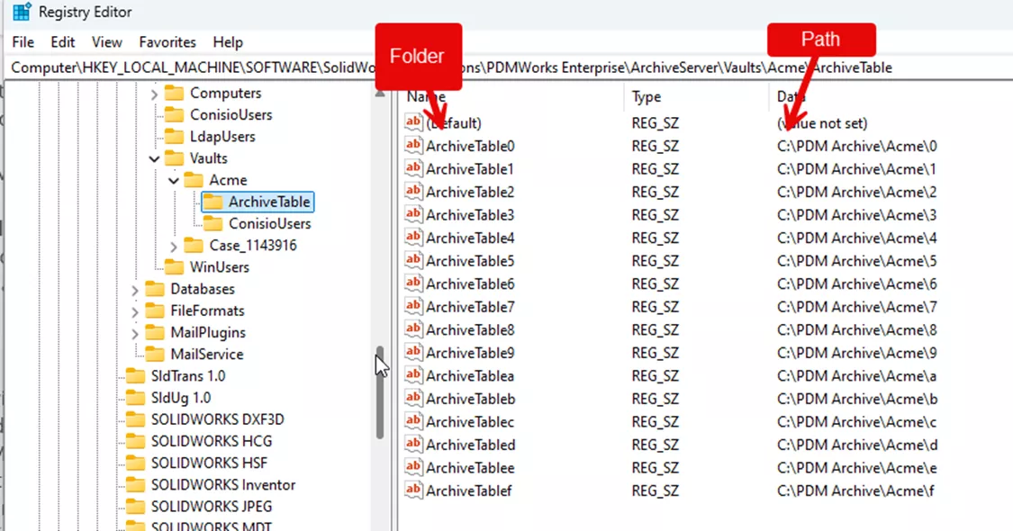 Locate Archives in SOLIDWORKS PDM 