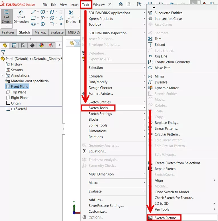 SOLIDWORKS Sketch Picture Location