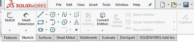 SOLIDWORKS CommandManager