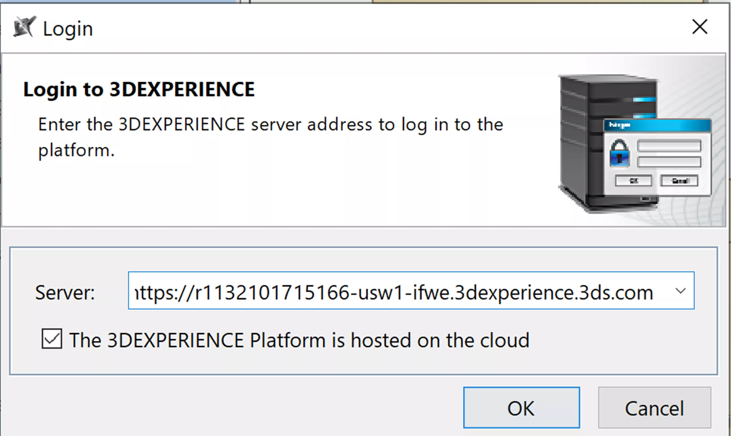 Login to 3DEXPEREINCE Dialog Box 