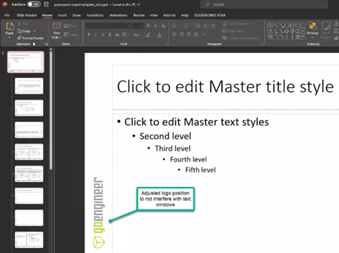 Edit Top Slide in Slide Master to Make Changes