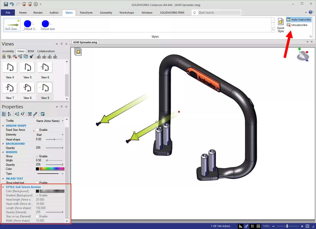 Make Changes to SOLIDWORKS Composer Styles