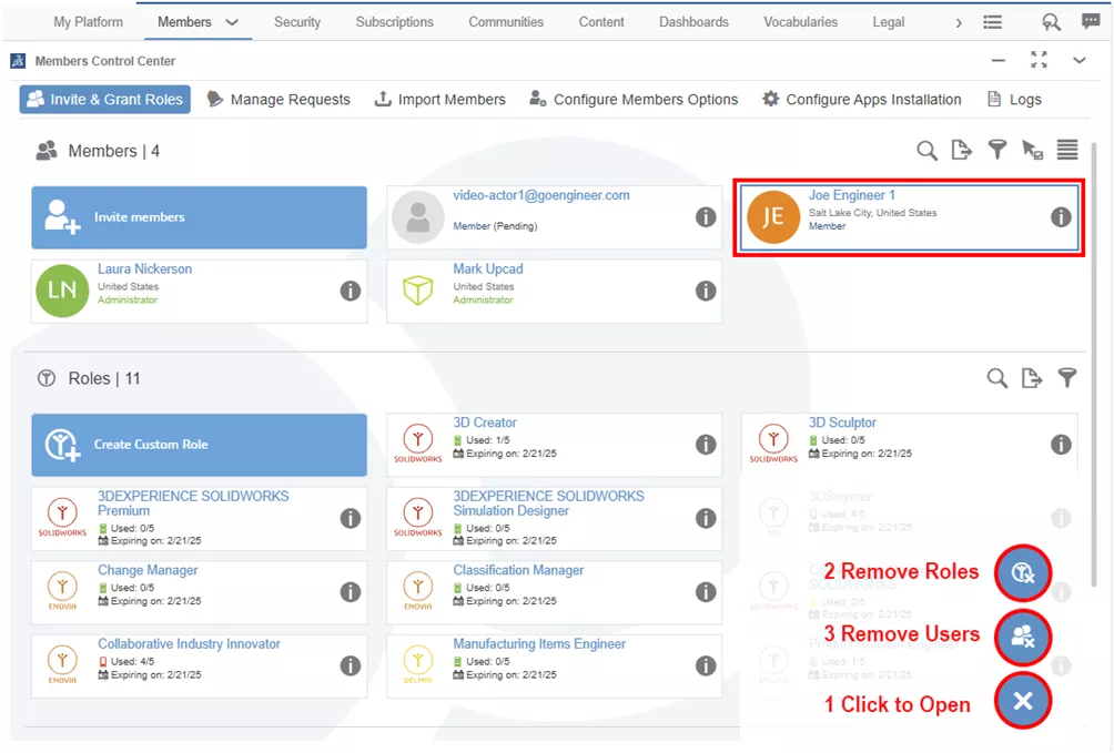 Managing Members in 3DEXPERIENCE 
