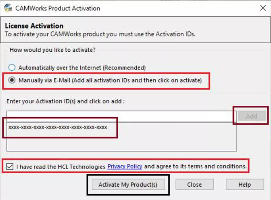 Manual Activation for CAMWorks Standalone FNO License