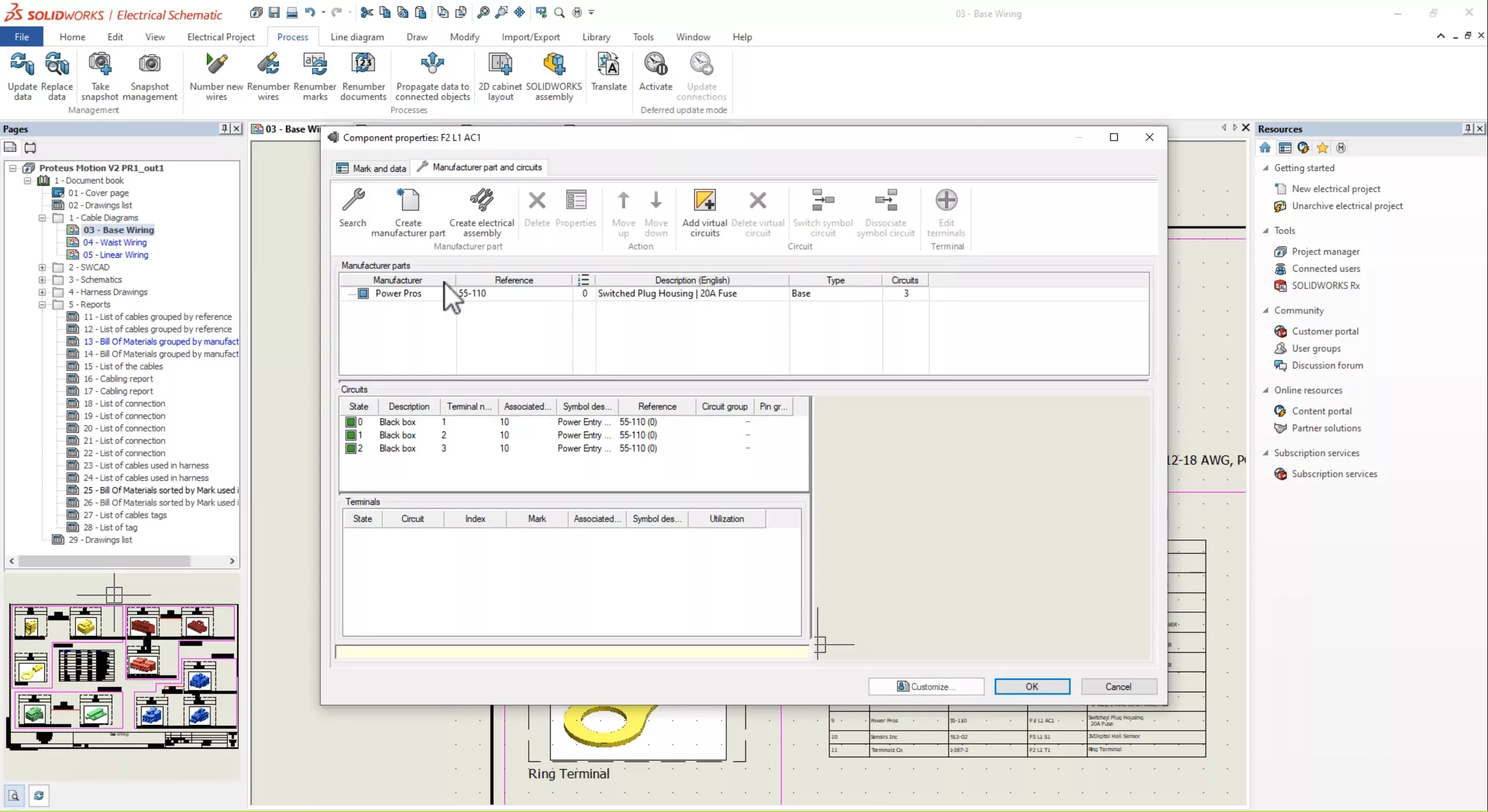 Manufacturer Part Details in SOLIDWORKS Electrical 2D 2025