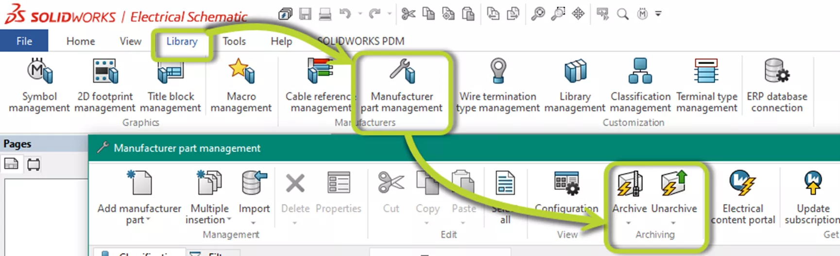 SOLIDWORKS Electrical Schematic Manufacturer Parts Library Manager