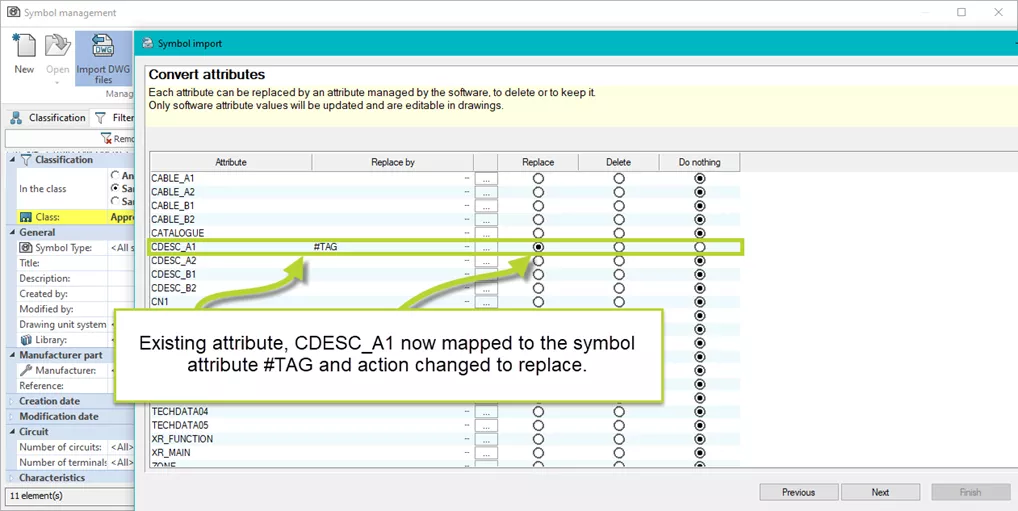 Map Symbol Attributes in SOLIDWORKS Electrical 