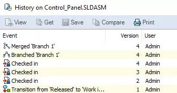 Example of a Merged File in SOLIDWORKS PDM 