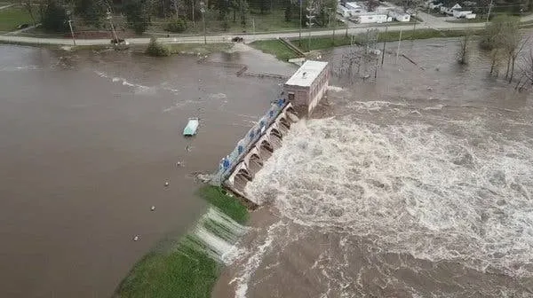 Michigan Dam Flood by TC Vortex, via Reuters