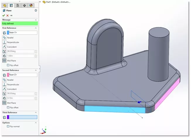 Mid Planes in SOLIDWORKS