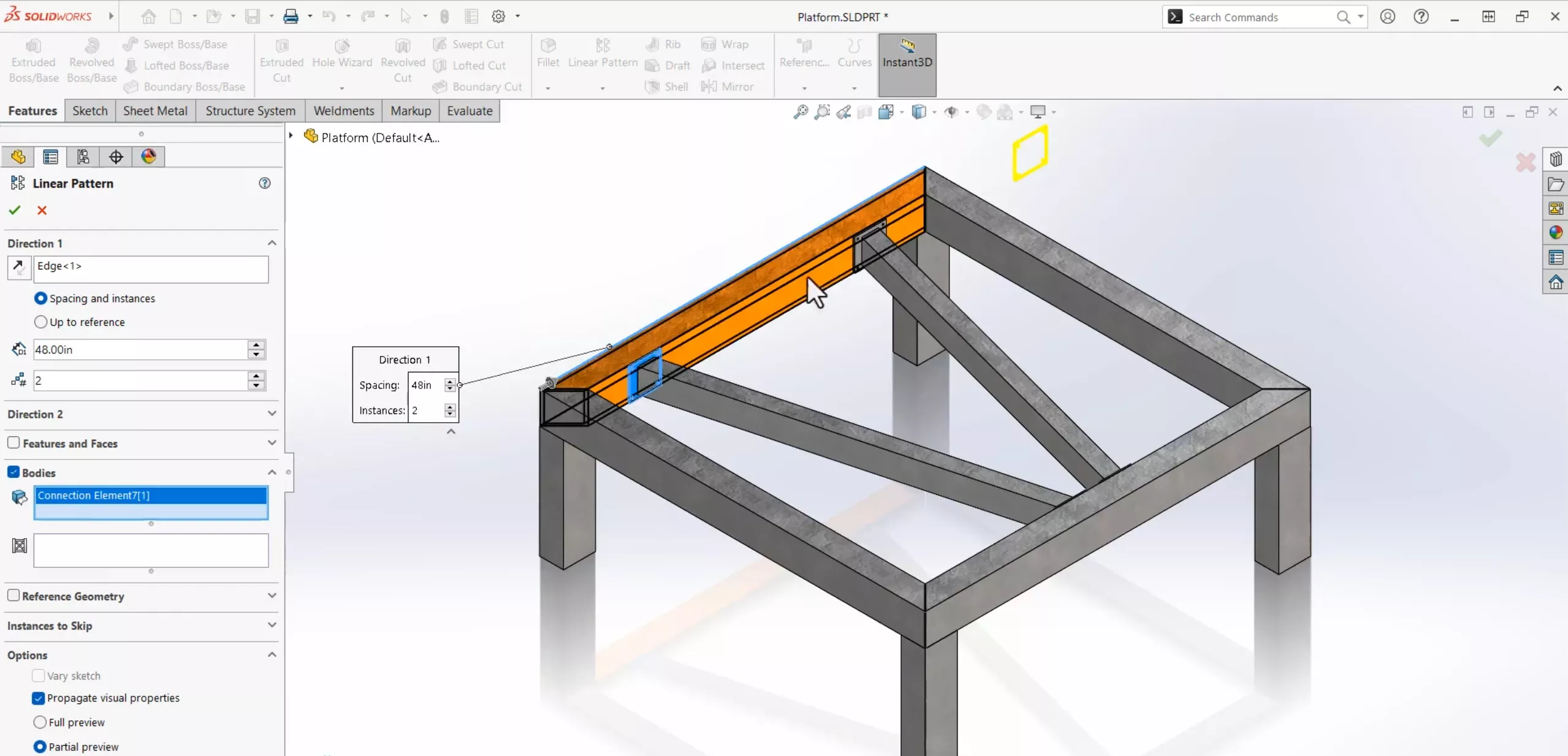 Mirroring Features in SOLIDWORKS 2025