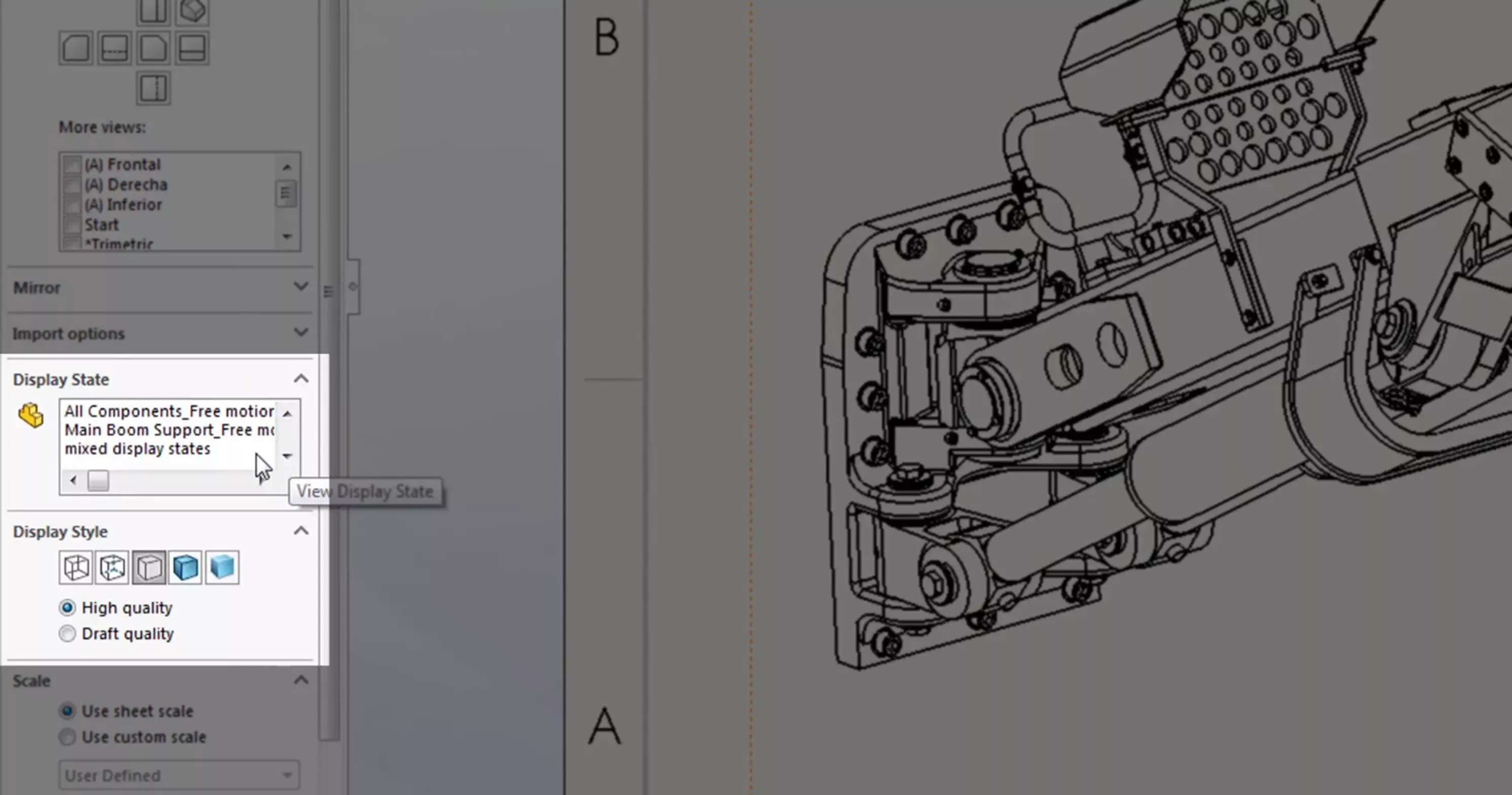 Mixed Display States in SOLIDWORKS