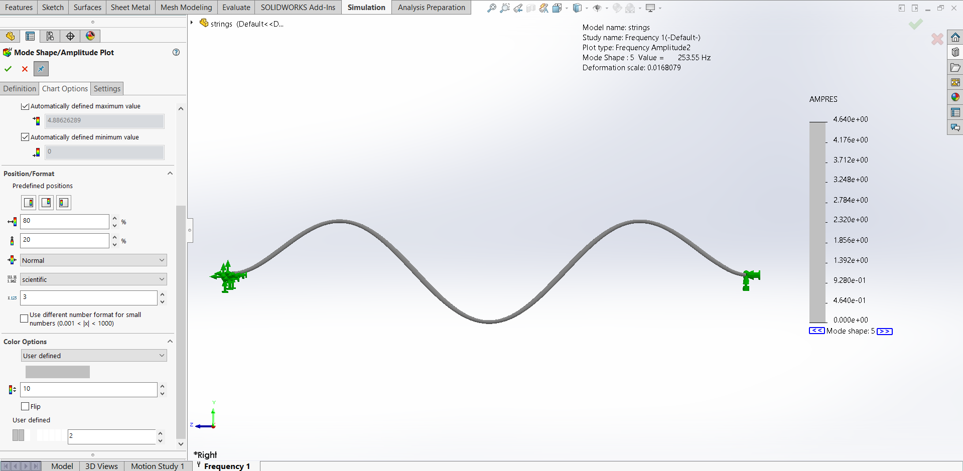 Frequency Study Plot With SOLIDWORKS Simulation | GoEngineer